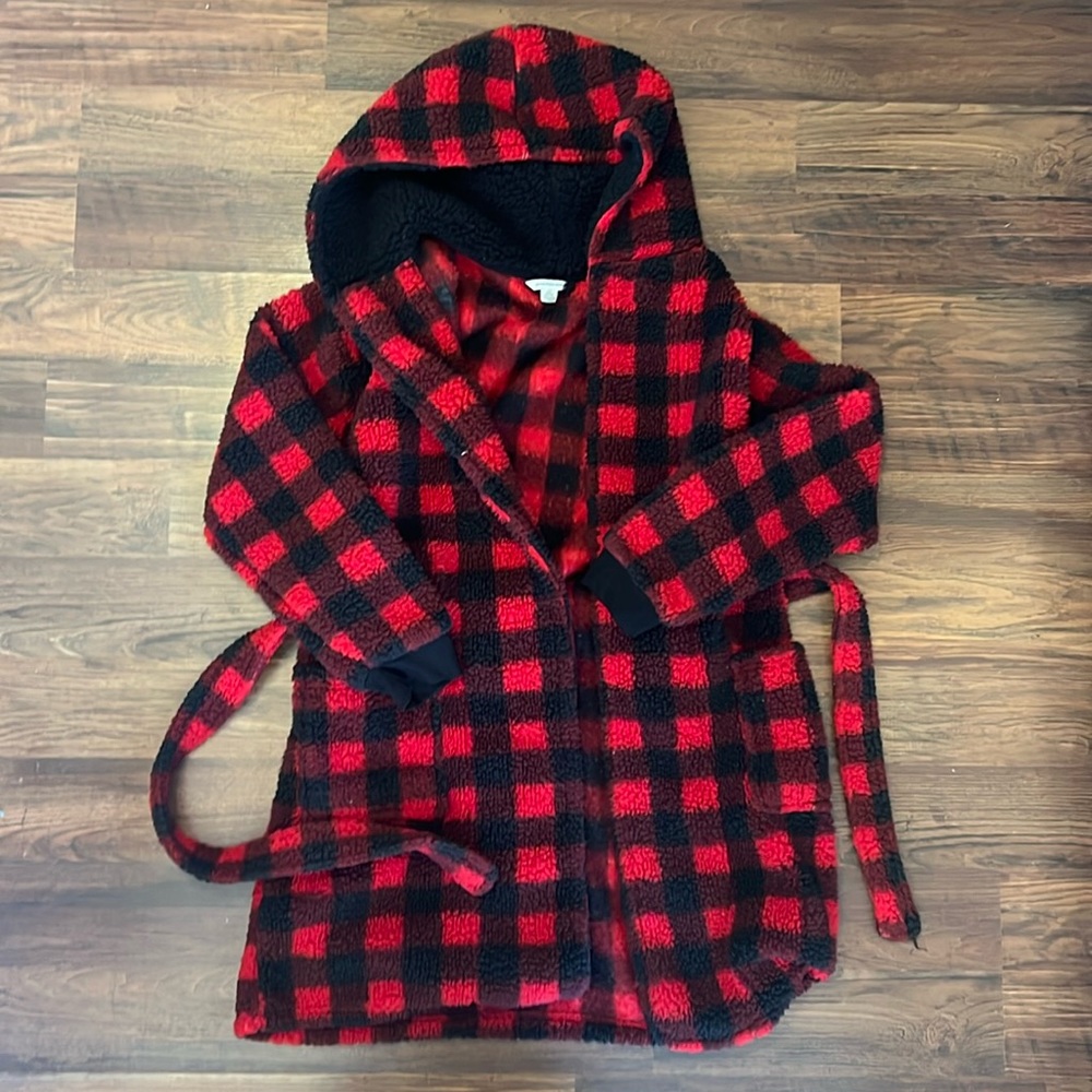 American Eagle, Buffalo Plaid Women’s Robe, fleece, M/L